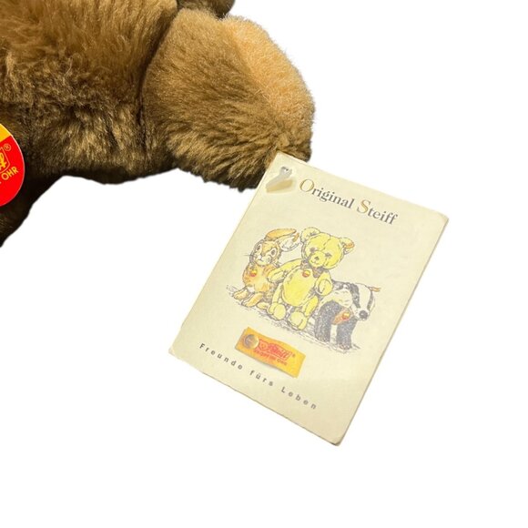 Vintage Steiff Floppy Brown Bear #082108 Plush 8" W/Tags Button Germany RARE - Picture 2 of 12
